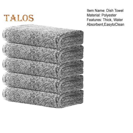 5Pcs Dish Towel Good Water Absorbent Large Kitchen Hand Towels Strong Decontamination Thick Soft Scouring Pad Set