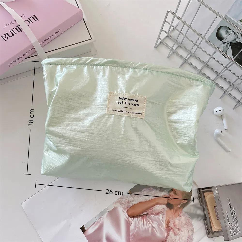 Shiny Makeup Case Glossy Toiletry Bag Fashion Cosmetic Bag  Outdoor