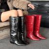 Knight Boots Women's Thick Heel High Heel Straight Boots Autumn and Winter New Square Head But Knee Boots Women's High Boots