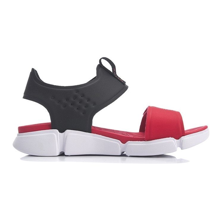 LiNing Lightweight Comfortable One-Strap Flat Sports Sandals Kids sandals Red Black YKUP014-5