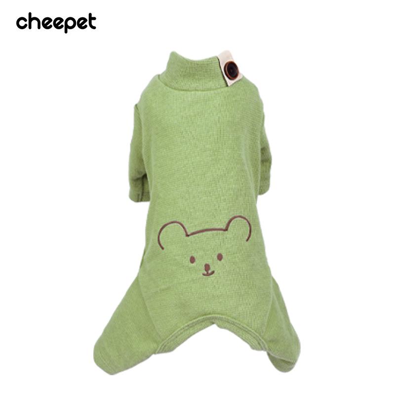 

ins wind autumn and winter pet clothes, thickened four-legged clothes printed home clothes teddy than bear dog clothes S