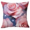 New Spring Flower Pink Rose Pillowcase Home Living Room Sofa Cushion Pillowcase