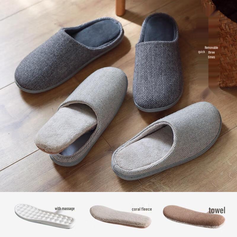 JingJingRS Detachable Cotton Massage Slippers