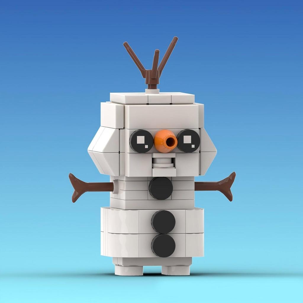 Building Blocks MOC Ice And Snow Square Head Children's Intellectual Development Building Blocks Diy Toy Model Ornaments