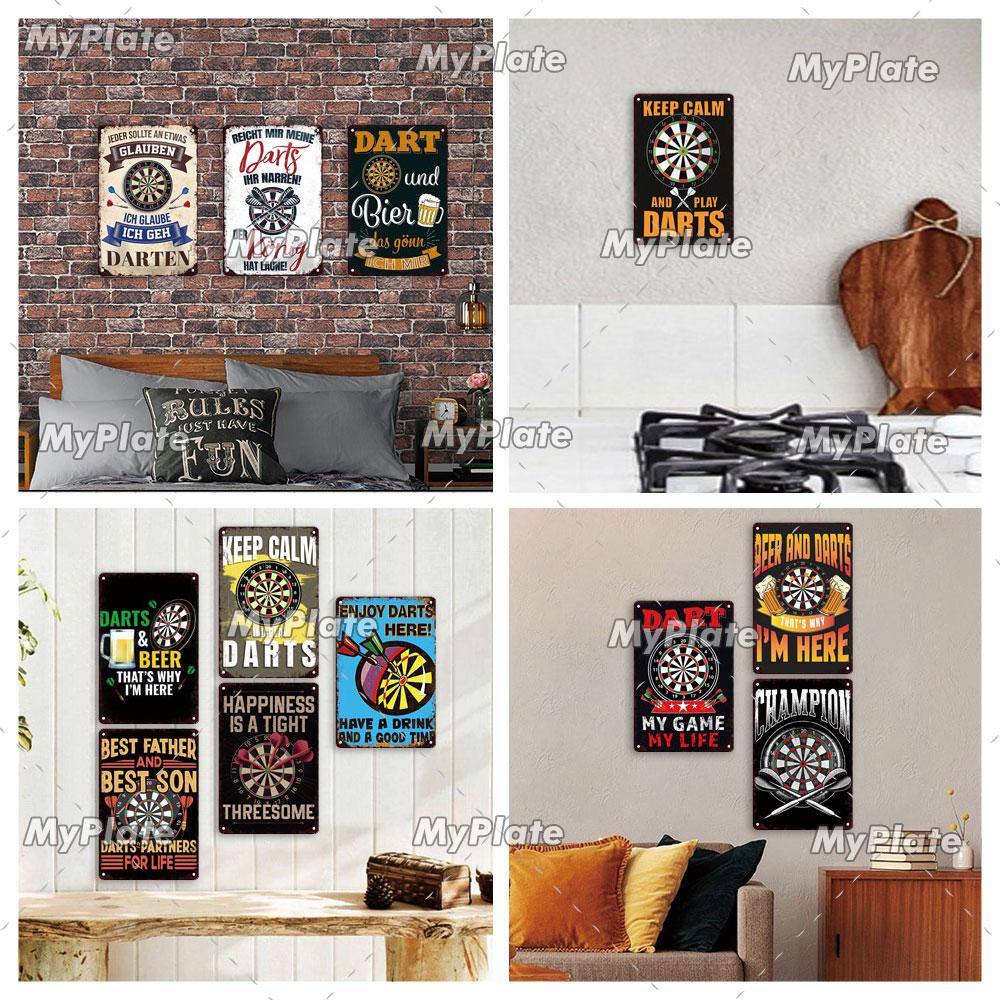 MyPlate Darts 180 Metal Sign Beer Bar Vintage Plaque Shop Tin Sign Plate Wall Decor For Bar Club Art Painting Poster Gift