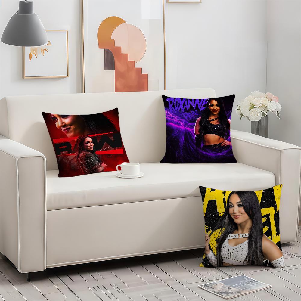 R-Roxanne Perez Wrestler cushion cover Double Sided Printed Polyester Pillowcase Pattern Decorative Zipper Cushion Cover