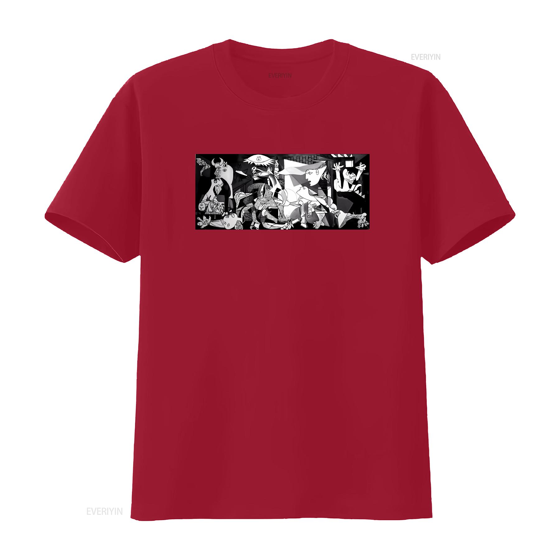 Pablo Picasso Guernica T Shirt Cubism Art Painting Impressionism ArtisT Hoe Classical vintage Washed fashion streetwear Soft S