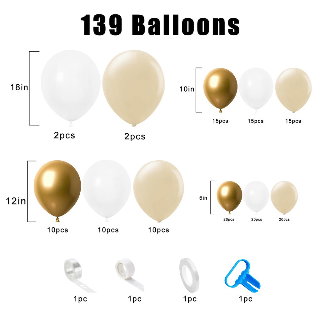 109Pcs multi-color latex balloon set suitable for birthday parties, weddings, Valentine's Day party decoration