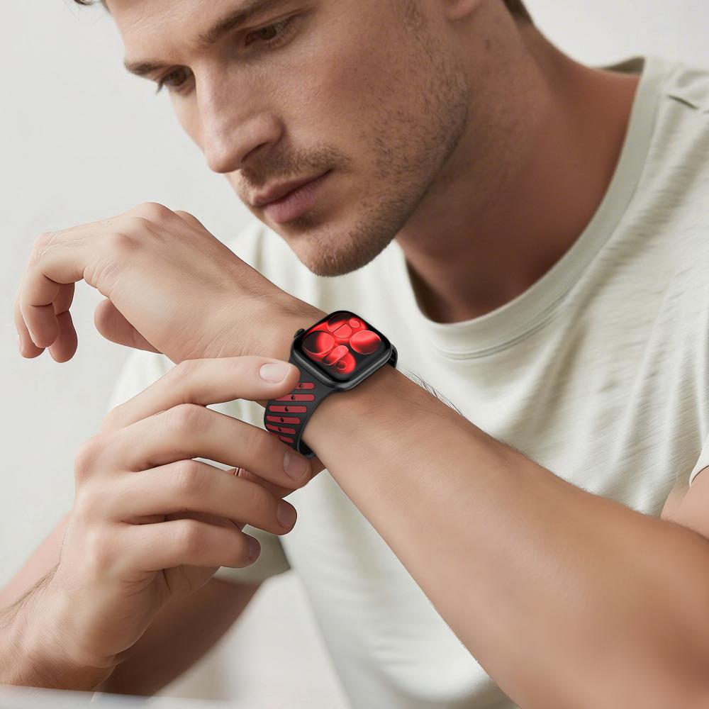 Silicone Soft Watchband For Apple Watch Ultra 3 2 49mm Series 11 10 46mm 45mm 44mm 42mm Sports Loop Strap for iwatch 9 8 7 6 5 4 SE3