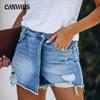 Sommer Damen Denim Shorts Casual Temperament Loch Brechen Hosen Shorts