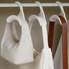 3/5Pcs White Plastic Purse Hanger Hooks Smooth Anti Scratch Edge Curved Design For Closet Storage