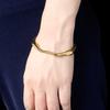 2025 New Non Tarnish Fashion Women's Simple Irregular 18K Gold Bracelet Fine Ripple Open Fashion Bangles for Parties