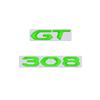 For Peugeot 308 GT Car 3D Metal Letters Logo Badge Decals Sticker Car Auto Rear Trunk Alphabet Emblem Styling Stickers