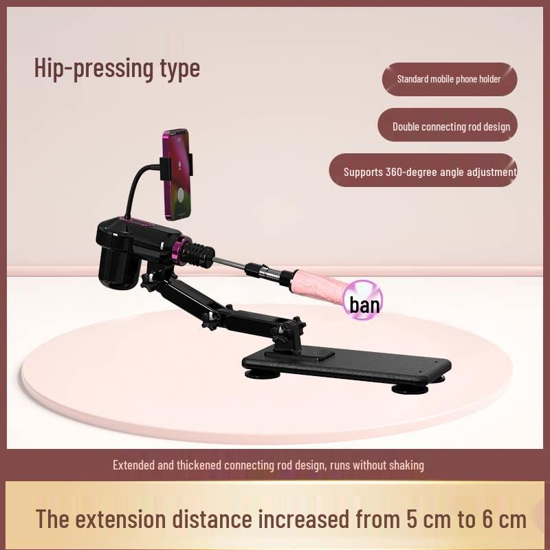 Compact Automatic Telescopic Pile Driver for All Genders - Realistic Three-Hole Phallus SM Device