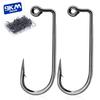 9 KM DWLIFE90 Degree Black Jig Hook -50pcs Worm Hook