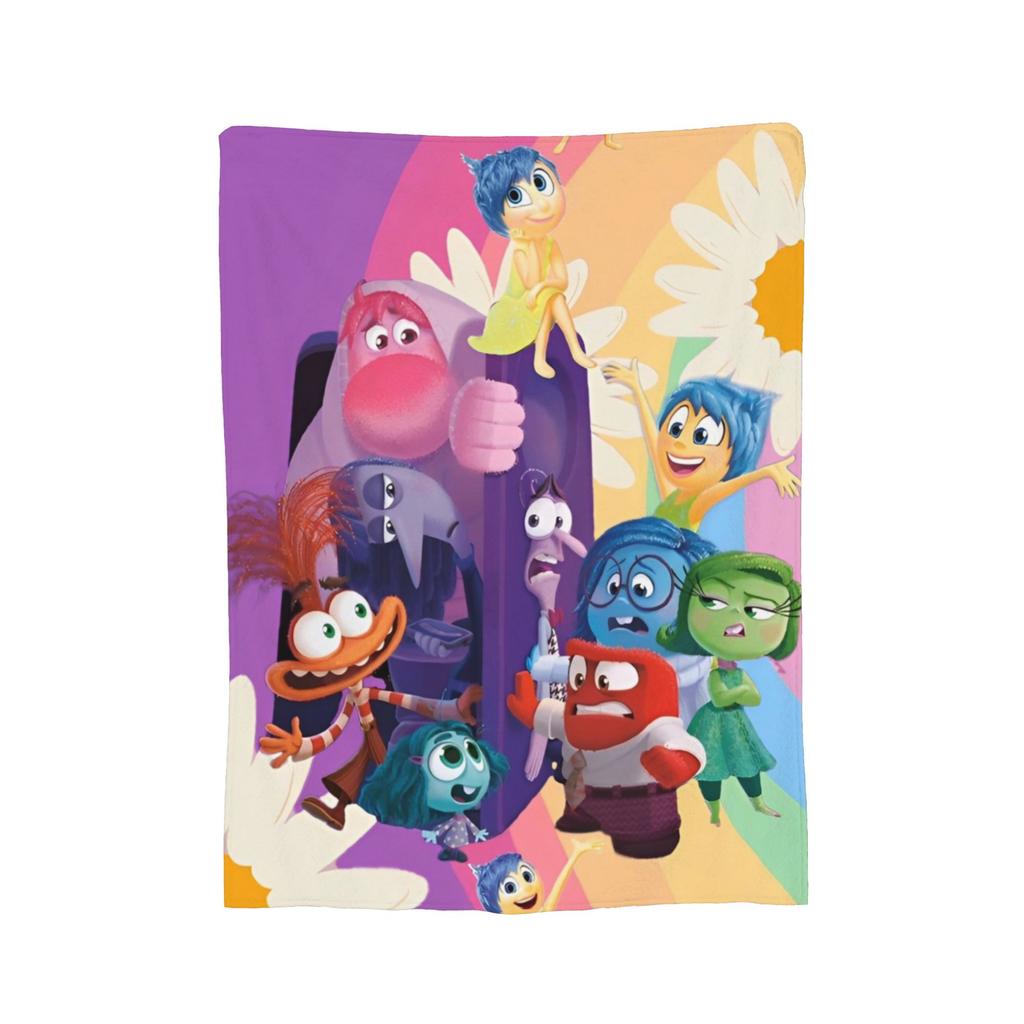 Inside Out Wool Blanket Cartoon Action Comedy Funny Throw Blankets for  Sofa Bedding Lounge 125*100cm Rug Piece,