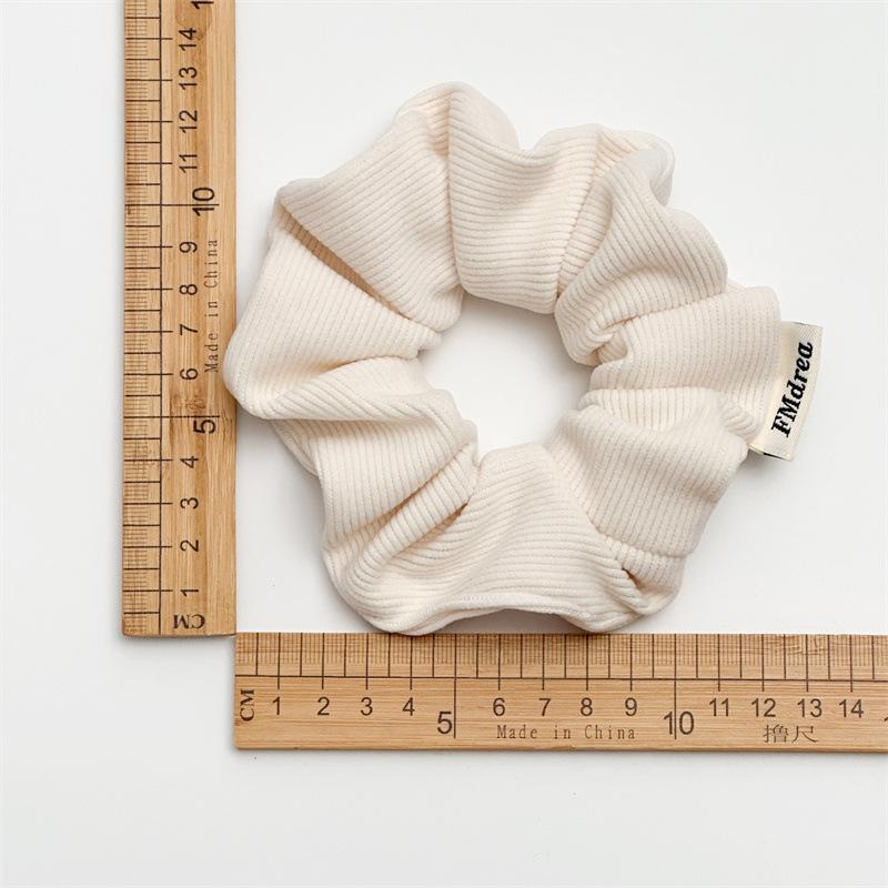 Autumn Winter Corduroy Large Scrunchies Elastic Hair Bands Women Girls Stripe Fabric Ponytail Holder Hair Ties Ropes Accessories