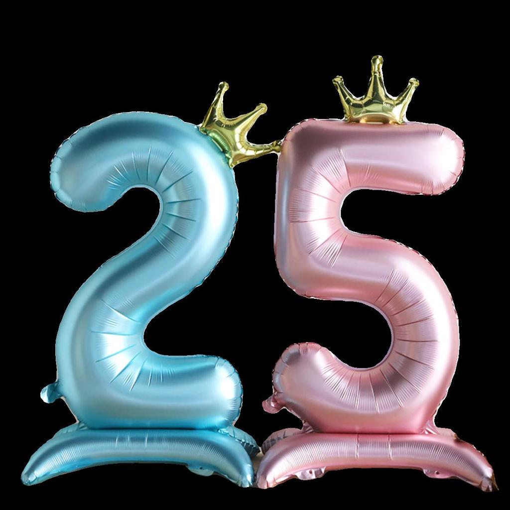 Pink Crown Number Balloon Decorations for Girl's First Birthday