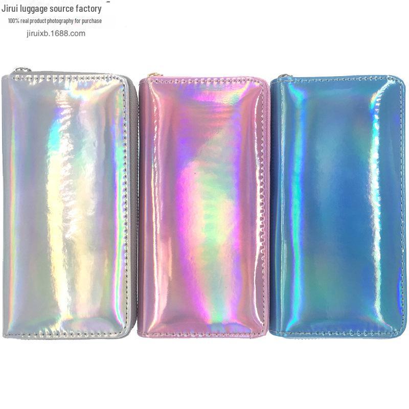 Bunte umweltfreundliche Laser-PU-Langbörse & Kartenhalter