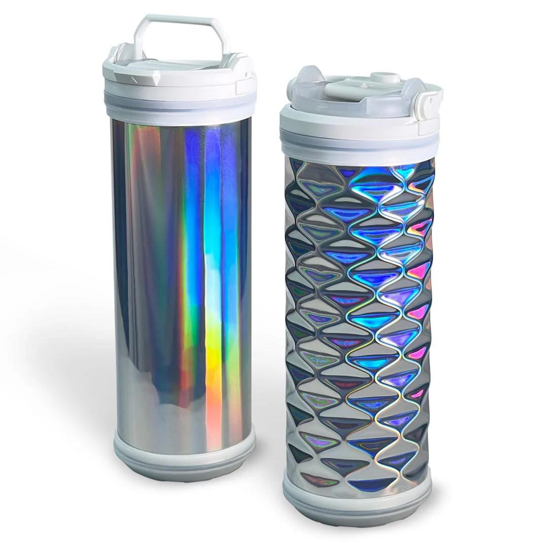 

CRUSHMETRIC Authorized 475ml with Large Stainless Holographic Certificate of Instruction Manual Included Retailer, Tumbler, Freezeable, Transformable,
