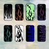 Creative Fashion Flame Phone Case For 17 16 15 14 13 12 11 Mini XS XR X 6S 6 Pro Max Plus Black Soft Cover