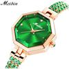 Crystal Women's Square Bracelet Watch Green Waterproof Simple Quartz Fashion