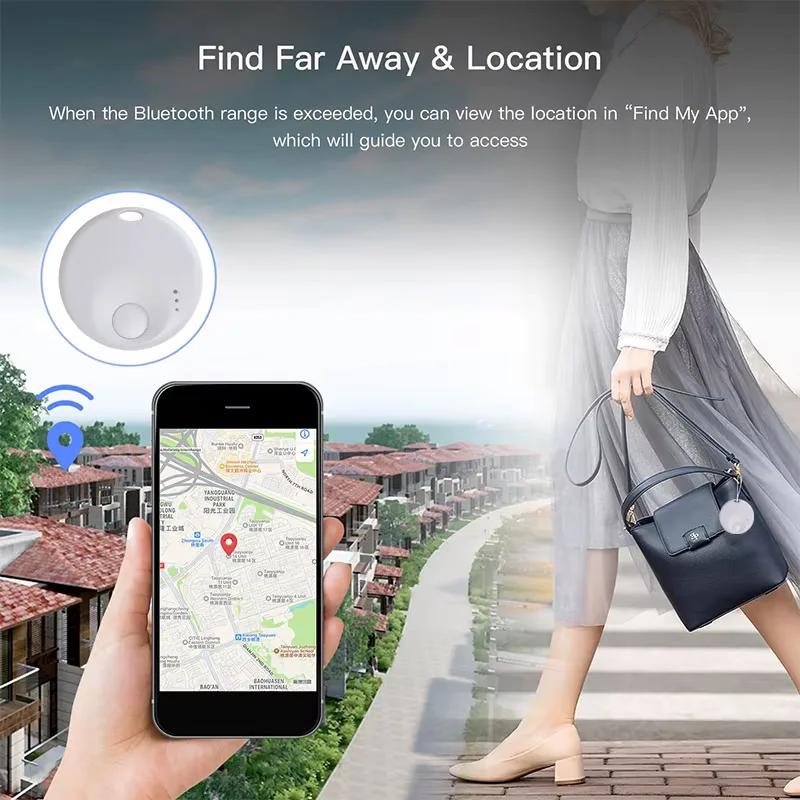 Mini Smart GPS Tracker Tag For IOS Apple Find My App MFI Certified Anti Lost Locator Device For Car Keys Pets Kids Finder Access