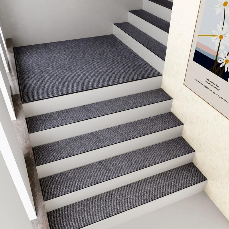 Trimmable Solid Wood Stair Mat Solid Color Step Mats Self-adhesive Non Slip Carpets Marble Tiles Step Stickers DIY At Will Silencing Noise Reduction