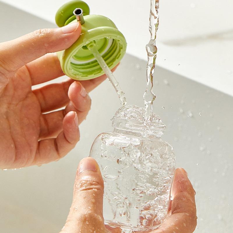 Press-top Glass Oil Bottle,Soy Sauce And Vinegar Condiment Bottle,Home Kitchen Spice Metered Oil Control Bottle