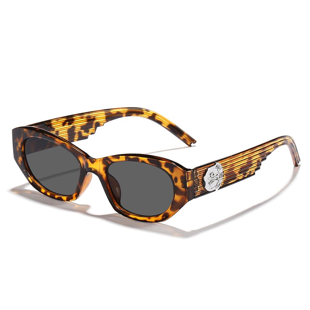 Rennes high-quality new European and American personalized retro small frame YK style contrasting color fashionable versatile sunglasses