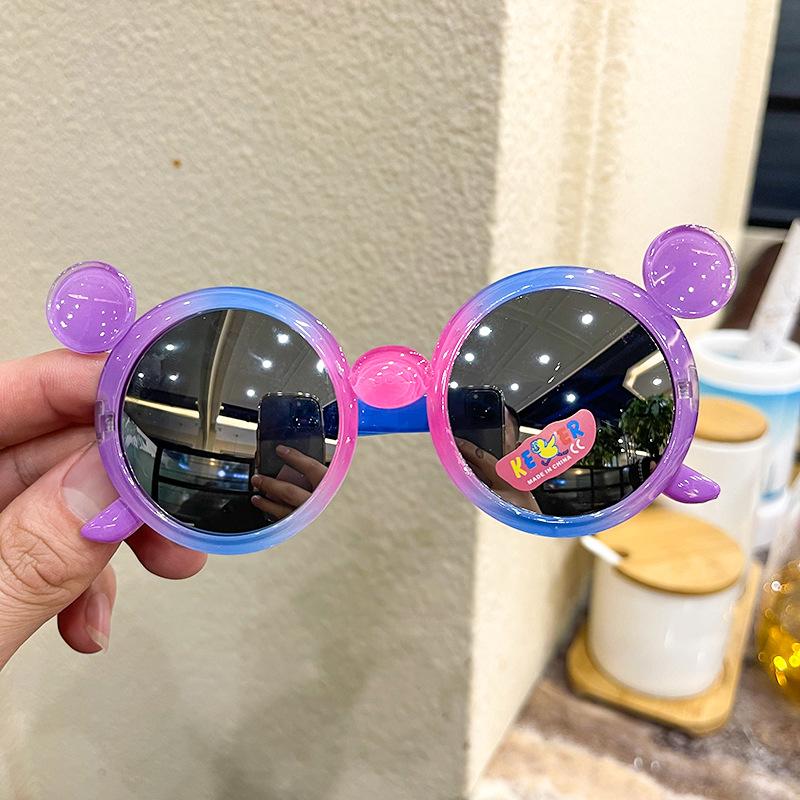 

Children Silicone Sunglasses Flexible Frame Kids UV Protection Soft Lightweight Durable Eyewear for Outdoor Activities and Everyday Use One Size фіолетовий