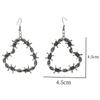 Hip-hop Punk Thorny Wire Heart-shaped Pendant Dangle Earrings for Men Women Gothic Halloween Creative Earrings Jewelry Accessory