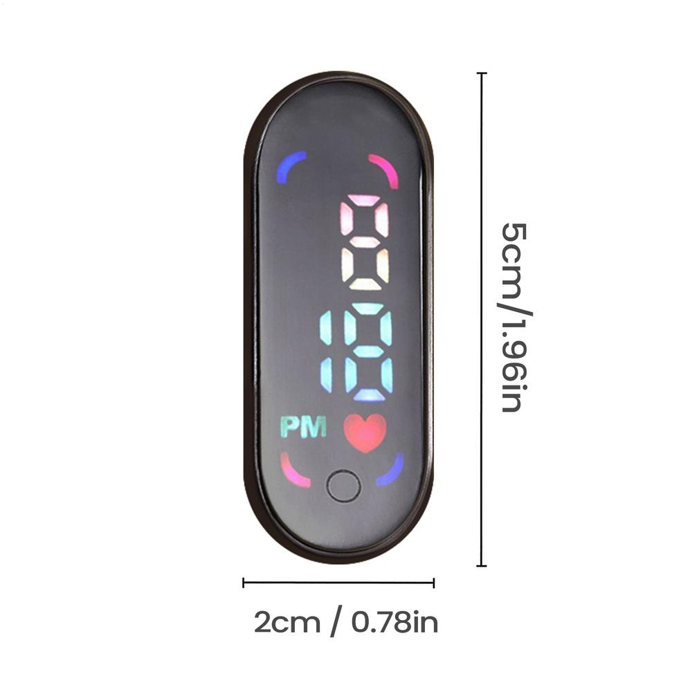 Waterproof Luminous Mini Digital Clock Adhesive for Sedan Truck Minivan Motorcycle Bike Commuting Travel Small Digital Clock