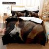 Dog Duvet Cover Set White Dog Animals Pattern Cute Kawaii Polyester Comforter Cover King Queen Size For Boys Girls Bedding Set