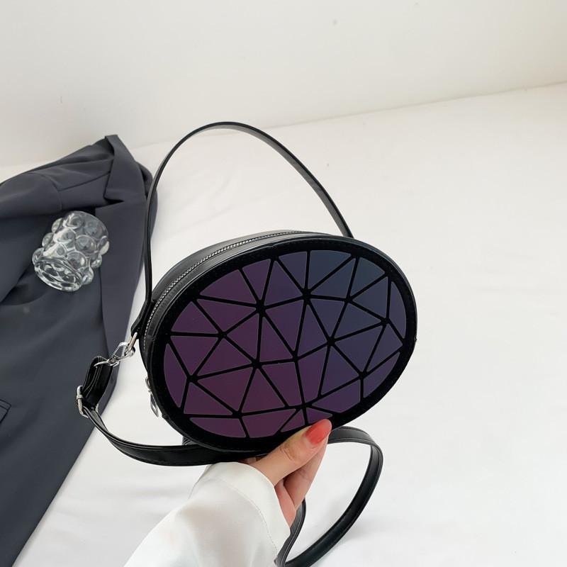 Stylish Pu Material Chic Round Shoulder Bag Ideal For Everyday Streetwear разноцветный