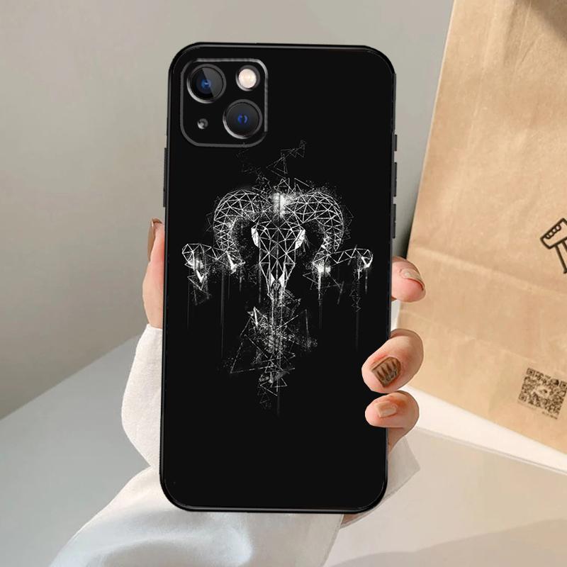 Ram Skull Skeleton Horror Phone Case For iPhone 17 Air 16 14 13 12 11 15 Pro Max 13 12 Mini 15 16 Plus 16e Cover Coque