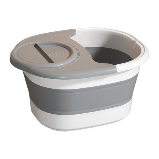 Folding Footbath with Lid Dual-State Switching One-Touch Foldable Design Foot Basin Ergonomic Anti-aging Pet Paw Care Tool