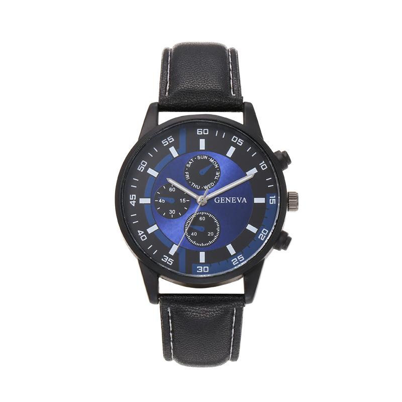 

Новые часы Zeppelin Watch Top из натуральной кожи, водонепроницаемые, деловые, повседневные, кварцевые, мужские часы синий