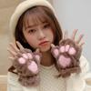 Bear Paw Furry Mittens Warm Cat Paw Gloves Fashion Women Winter Gloves  Outdoor