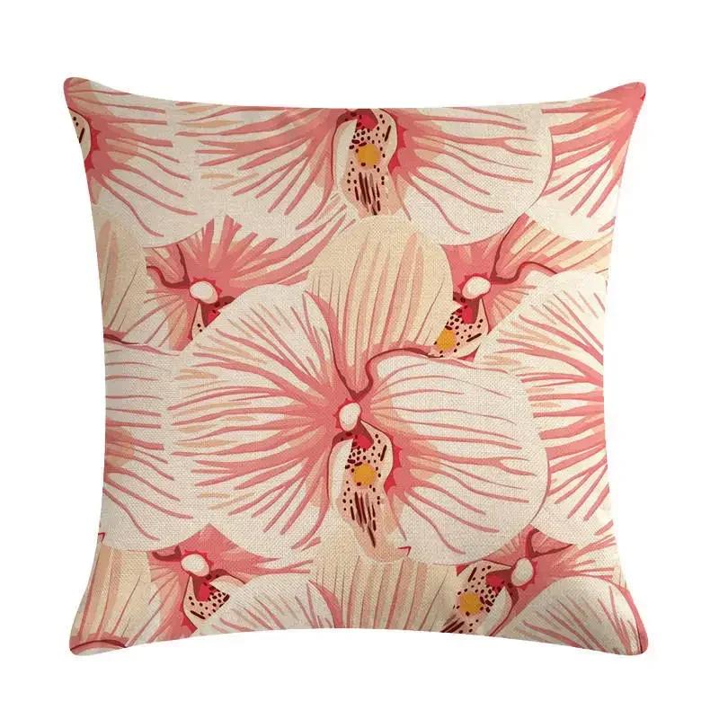 Plant Flowers Bird Linen Pillowcase Furniture Decoration Living Room Bedroom Sofa Car Cushion Pillowcase 45*45Cm