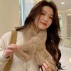 Plush Skin-friendly Solid Color Soft Like Rabbit Fur Warm Clothing Accessories Wind-resistant Scarf Fur Collar