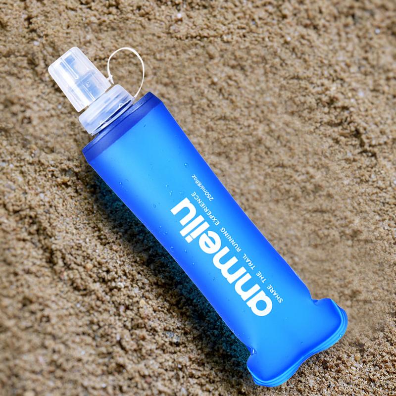 250ml/500ml Foldable Water Bag Portable Ultralight TPU Soft Flask Water Bottle Outdoor Sports Hiking Camping Folding Water Bag