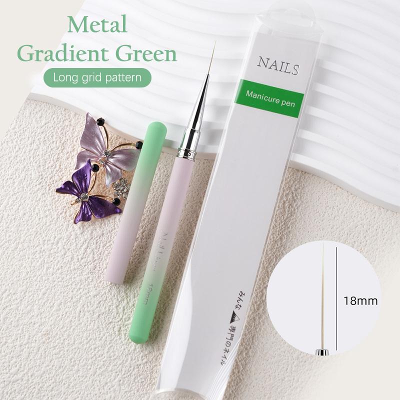 1Pcs French Plaid Nail Art Brushes Line Grid Pattern Drawing Pen For Diy Uv Gel Extension Painting Supplies
