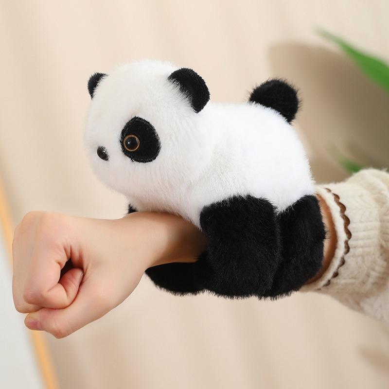 Zoo red panda doll clap bracelet plush toy raccoon wrist clap ruler circle doll children's gift
