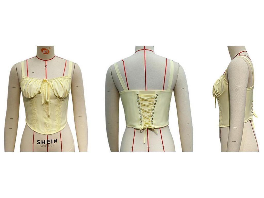 2025 Summer Sexy Lace Patchwork Tie-Up Sling Vest for Women