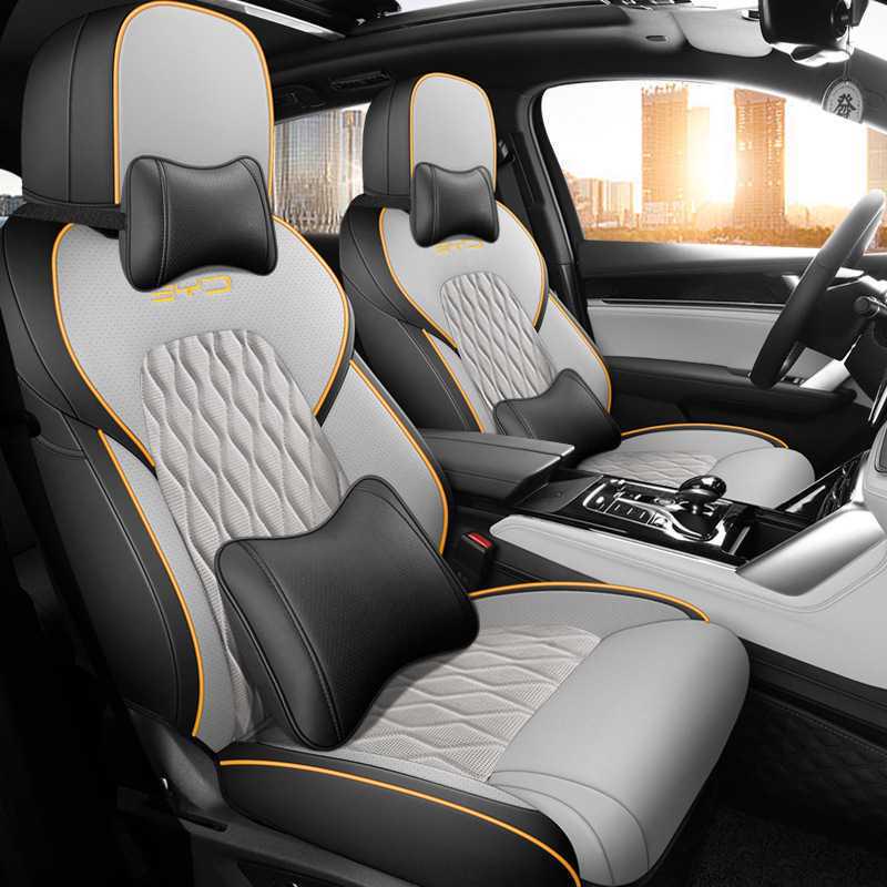 Customized BYD Tang Car Seat Cushion, Perforated Leather, 5/6/7-Seater, All-Season Use