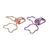 100Pcs Bear  Clamps Cute Shape Strong Clamping Sturdy Metal Hollow  Clips for Office Wor