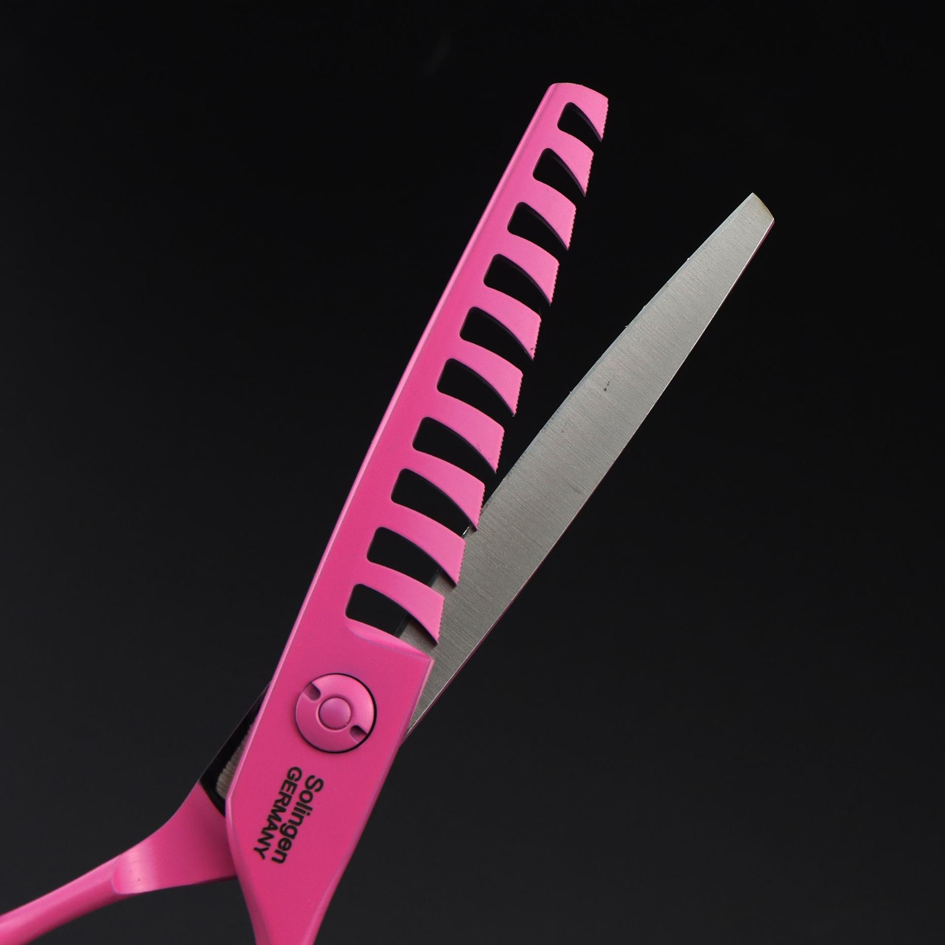 

6.0 inch pink, wall, personality, hair scissors, hair scissors, flat scissors, tooth scissors, thin scissors 05-7 6.0inch fishbone teeth scissors