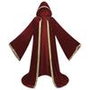 Halloween Death Cloak with Long Sleeve, Hooded Death Robe Cloak Meidieval Cape Costume for Adult Cosplay Party Halloween