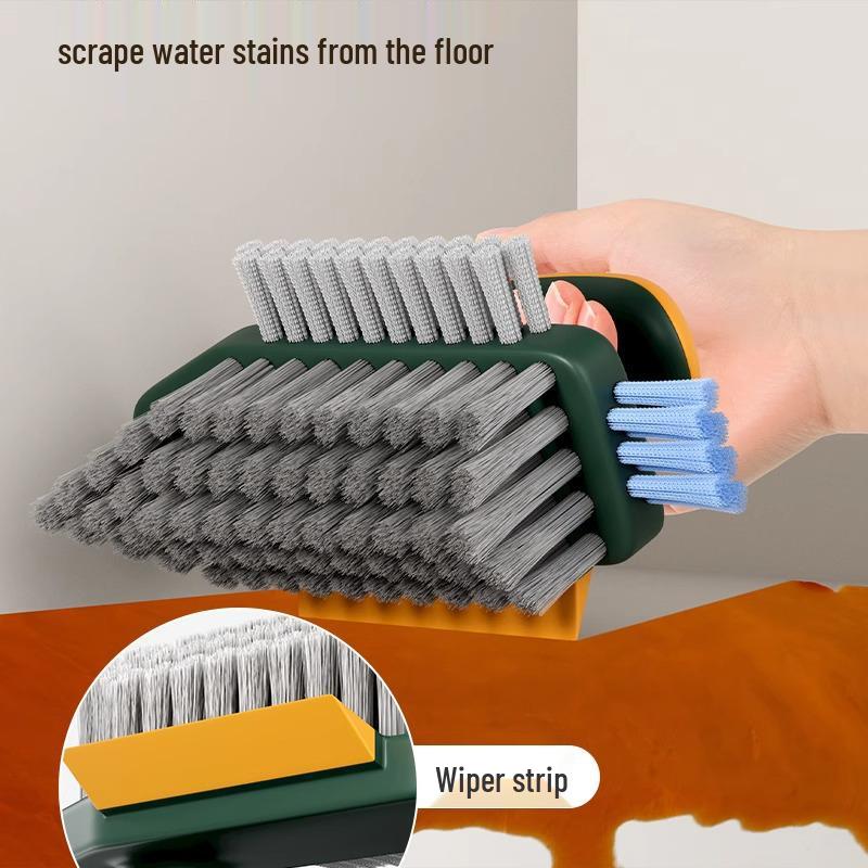 Multi-Purpose Crevice & Corner Brush for Bathroom, Toilet, and Floor with Hard Bristles for Grout Stain Removal